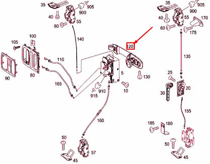 NEW MERCEDES-BENZ VITO W639 REAR END DOOR RIGHT HANDLE A00076028599B27 ORIGINAL