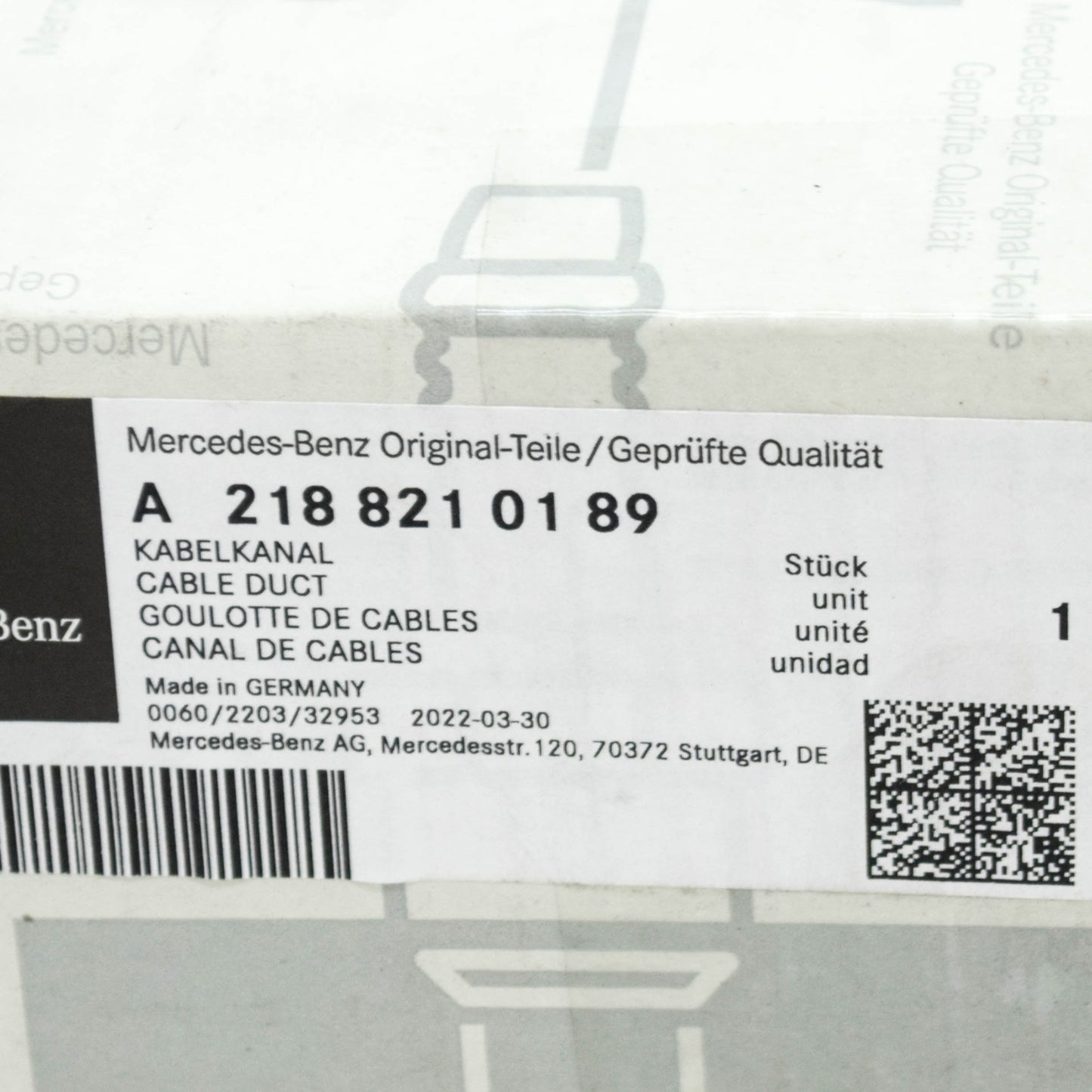 NEW MERCEDES-BENZ CLS C218 REAR TRUNK LID HINGE TRIM A2188210189 ORIGINAL