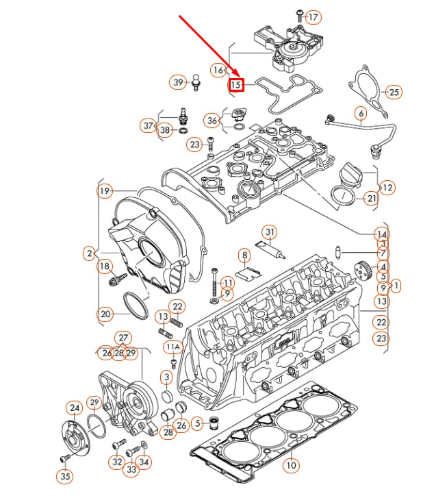 NEW AUDI A3 8P ENGINE OIL SEPARATOR GASKET SEAL 06H103484A