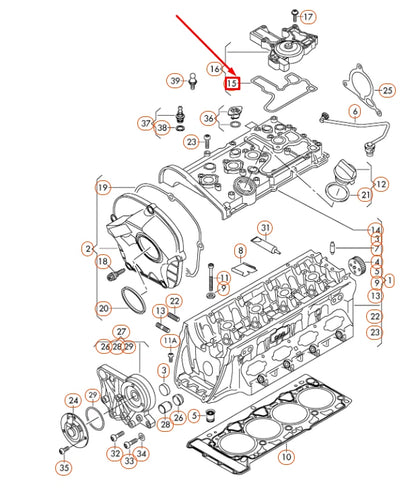 NEW AUDI A3 8P ENGINE OIL SEPARATOR GASKET SEAL 06H103484A