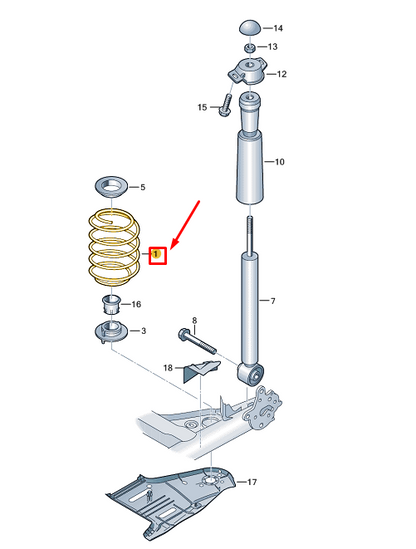 new audi a3 sportback 8y rear coil spring 5q0511115fm original