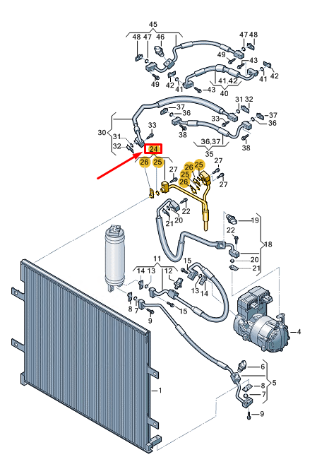 new vw id.3 e11 a/c refrigerant line 1ea816523f original