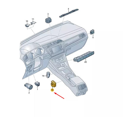 NEW VW TOURAN 5T ELECTROMECHANICAL PARKING BRAKE SWITCH 5TA927225BICX