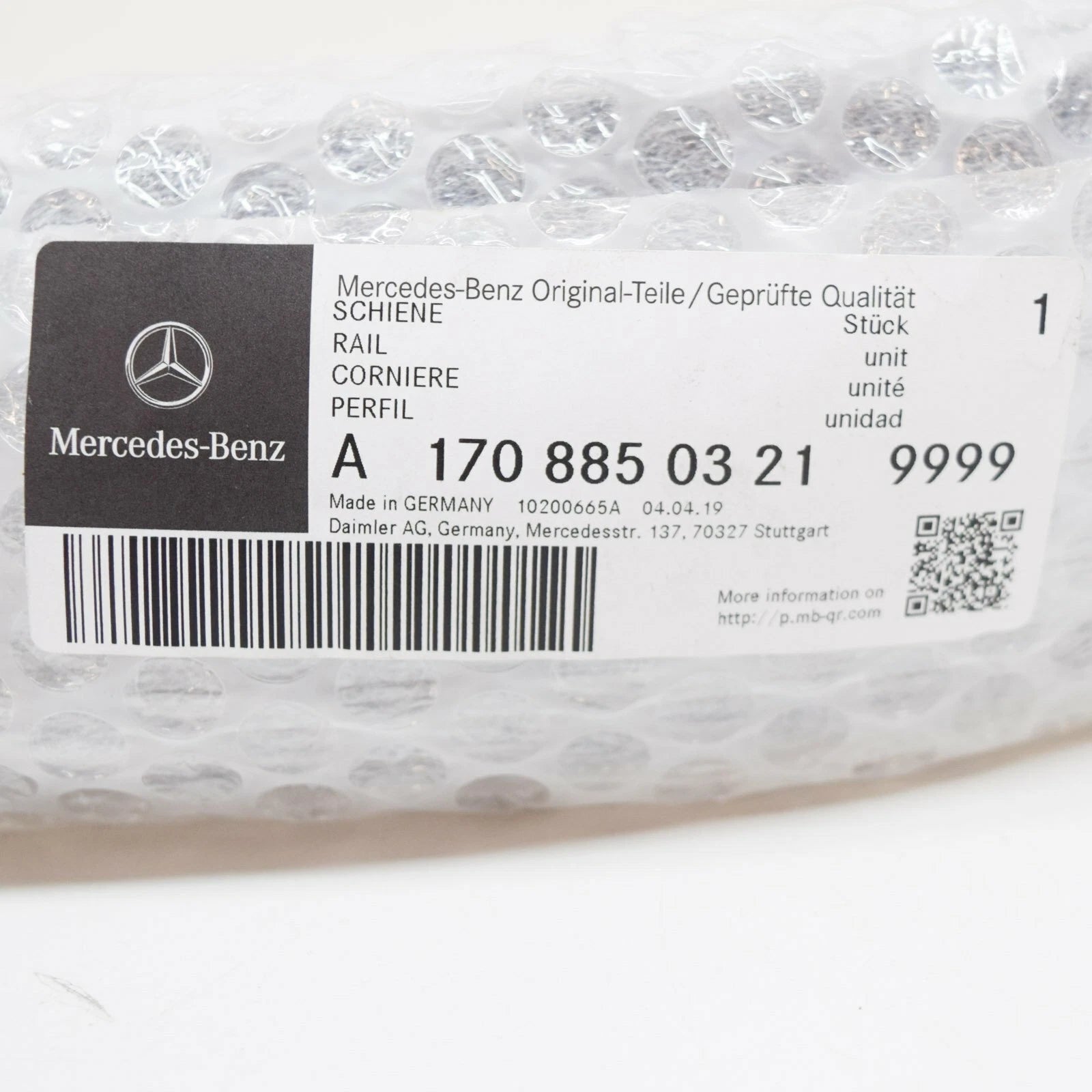 NEW MB SLK R170 FRONT BUMPER LEFT MOLDING TRIM A17088503219999 ORIGINAL