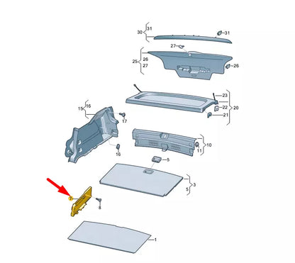 NEW VW ID.3 LUGGAGE COMPARTMENT FLOOR RIGHT MOUNTING BLOCK 10A8588324PK ORIGINAL