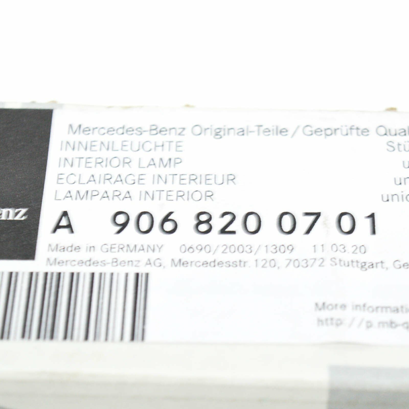 NEW MERCEDES SPRINTER 906 INTERIOR REAR DOOR LIGHT A9068200701 ORIGINAL