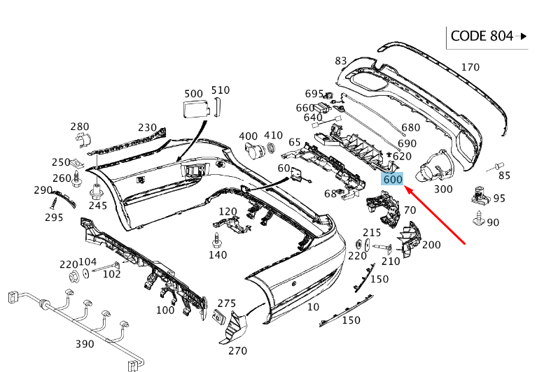 new mb e w212 rear bumper switching module bracket a2128050014 original