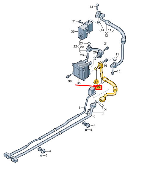 new audi a8 d5 refrigerant line 4n0816735b original