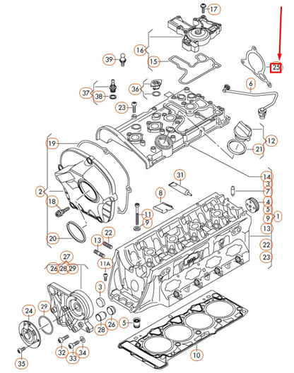 NEW AUDI A3 8P VACUUM PUMP GASKET 06H103121F ORIGINAL