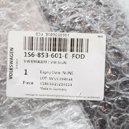 NEW VOLKSWAGEN UP FRONT VW EMBLEM BADGE 1S6853601EFOD ORIGINAL
