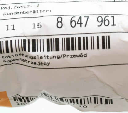 NEW BMW 5 F07 GT AIR VENT PIPE HOSE 11158647961 8647961 ORIGINAL