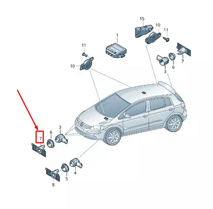 NEW VW GOLF VI 5K MK6 FRONT RIGHT PARKING SENSOR BRACKET 5K0919494H041 ORIGINAL
