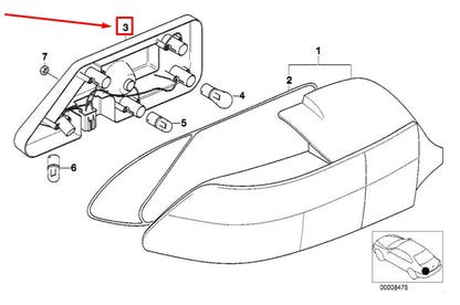 NEW BMW Z3 COUPE E36 REAR RIGHT LIGHT BULB SOCKET 63218389862 8389862 ORIGINAL