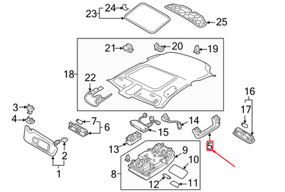 NEW AUDI A3 SPORTBACK 8V REAR LEFT ROOF GRAB HANDLE 8V0857607AMG6 ORIGINAL