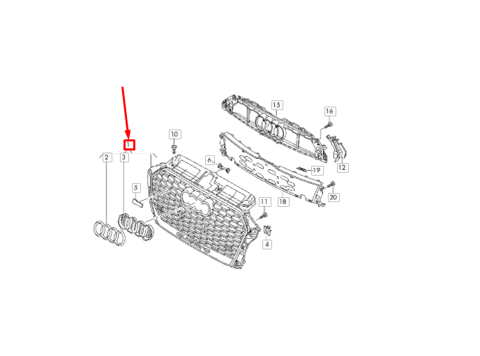 new audi a3 sportback 8v front radiator grille 8v5853651rt94 original
