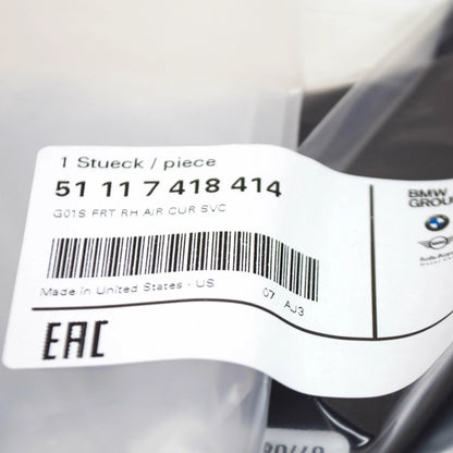 NEW BMW X3 G01 FRONT RIGHT BRAKE AIR CURTAIN 51117418414 ORIGINAL