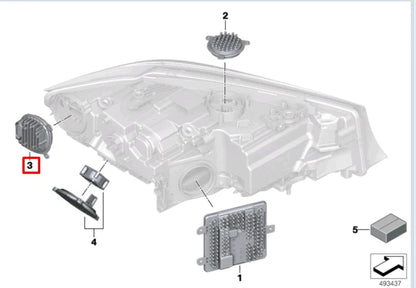 NEW BMW 3 G20 LEFT TURN SIGNAL CONTROL UNIT 63118737143