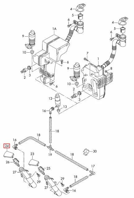 NEW VOLKSWAGEN EOS RIGHT HEADLIGHT WASHER COVER 1Q0955110AGRU ORIGINAL