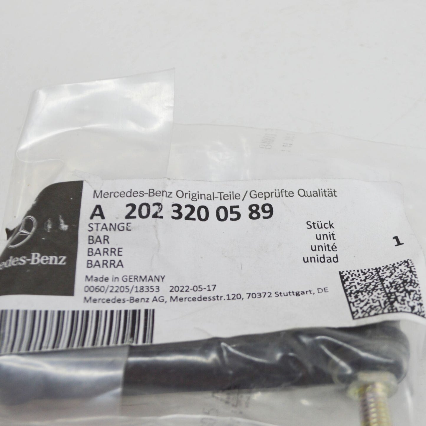 NEW MERCEDES-BENZ SLK R170 LEVEL SENSOR BAR A2023200589 ORIGINAL