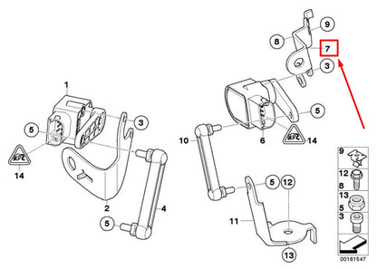 NEW BMW 3 COUPE E92 REAR HEADLIGHT LEVEL SENSOR 37142283614 2283614 ORIGINAL