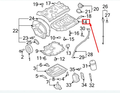NEW VOLKSWAGEN BEETLE A5 ENGINE UPPER OIL PAN 06J103603BD ORIGINAL