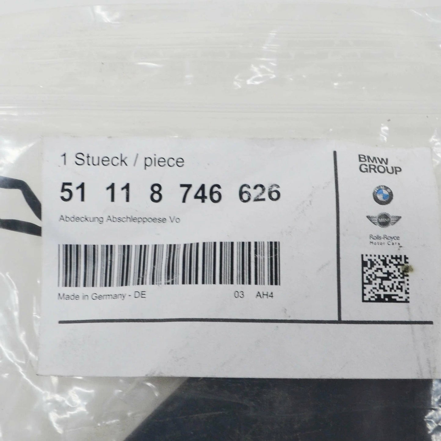 NEW BMW F90 FRONT BUMPER TOW EYE COVER 51118746626 8746626 ORIGINAL