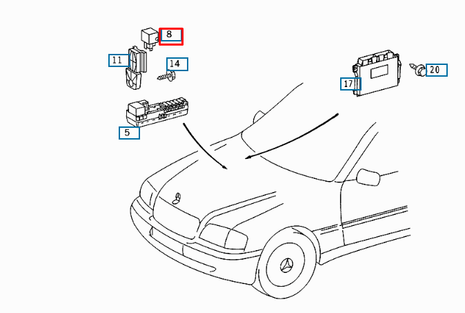 NEW MERCEDES-BENZ E W210 TURN SIGNAL INDICATOR RELAY A0025422119 ORIGINAL
