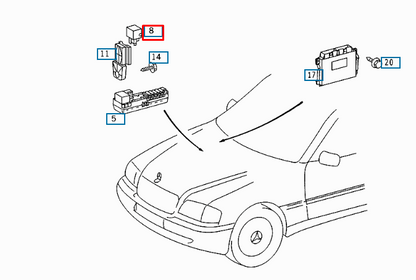 NEW MERCEDES-BENZ E W210 TURN SIGNAL INDICATOR RELAY A0025422119 ORIGINAL