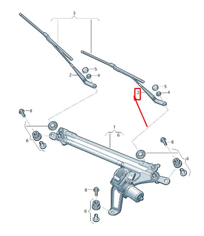 NEW AUDI E-TRON GEN FRONT RIGHT WIPER ARM LHD 4KL955408 1P9 4KL9554081P9