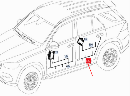 new mercedes-benz gle w167 rear right door wiring harness a1675406434 original