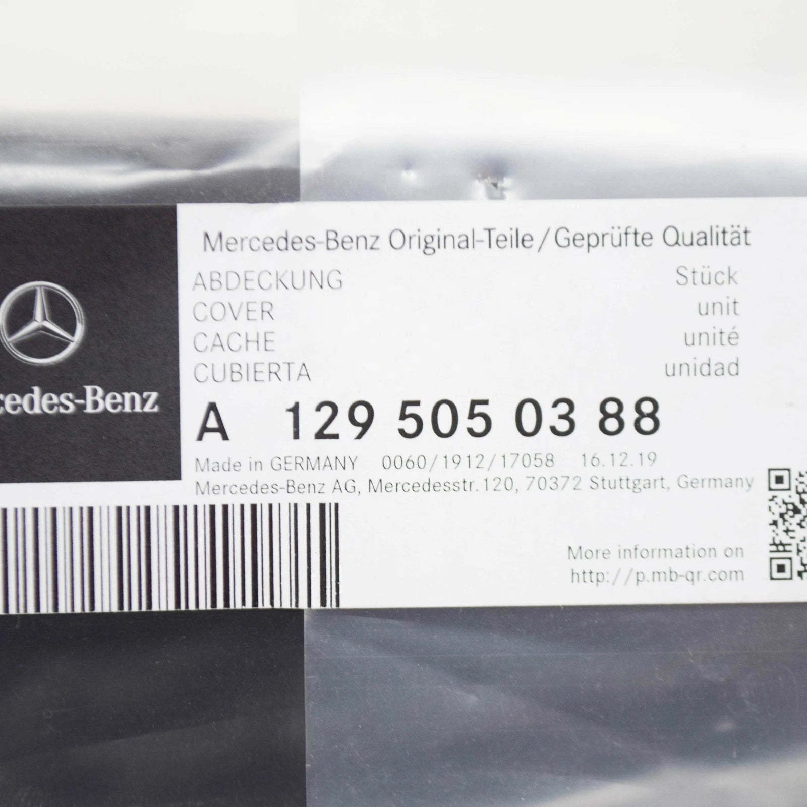 NEW MERCEDES-BENZ SL R129 RADIATOR UPPER COVER A1295050388 ORIGINAL