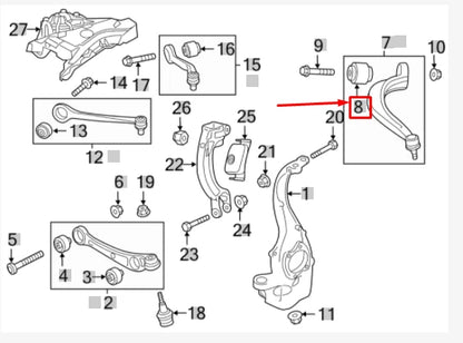 NEW AUDI A8 D4 FRONT LOWER CONTROL ARM BUSHING 4H0407183C