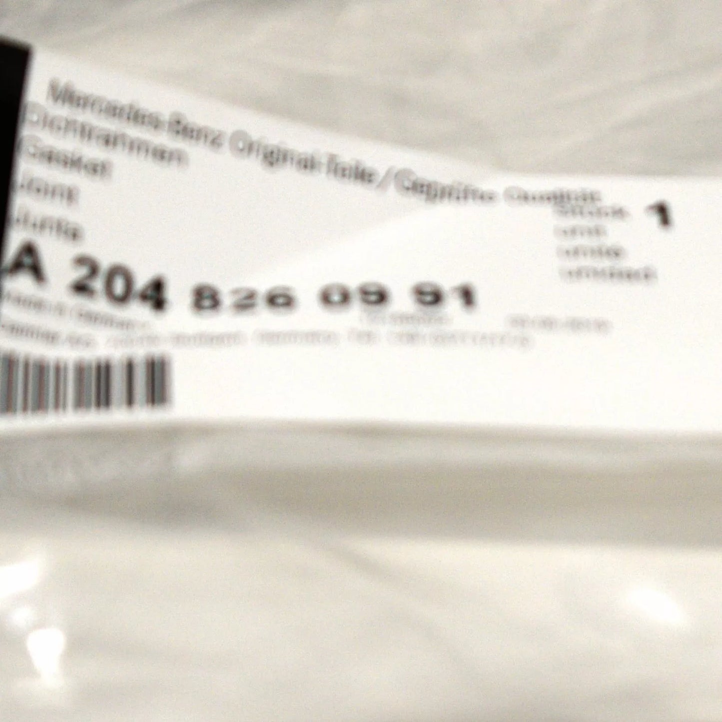 NEW MERCEDES-BENZ C-CLASS W204 LEFT HEADLIGHT GASKET SEAL A2048260991 ORIGINAL