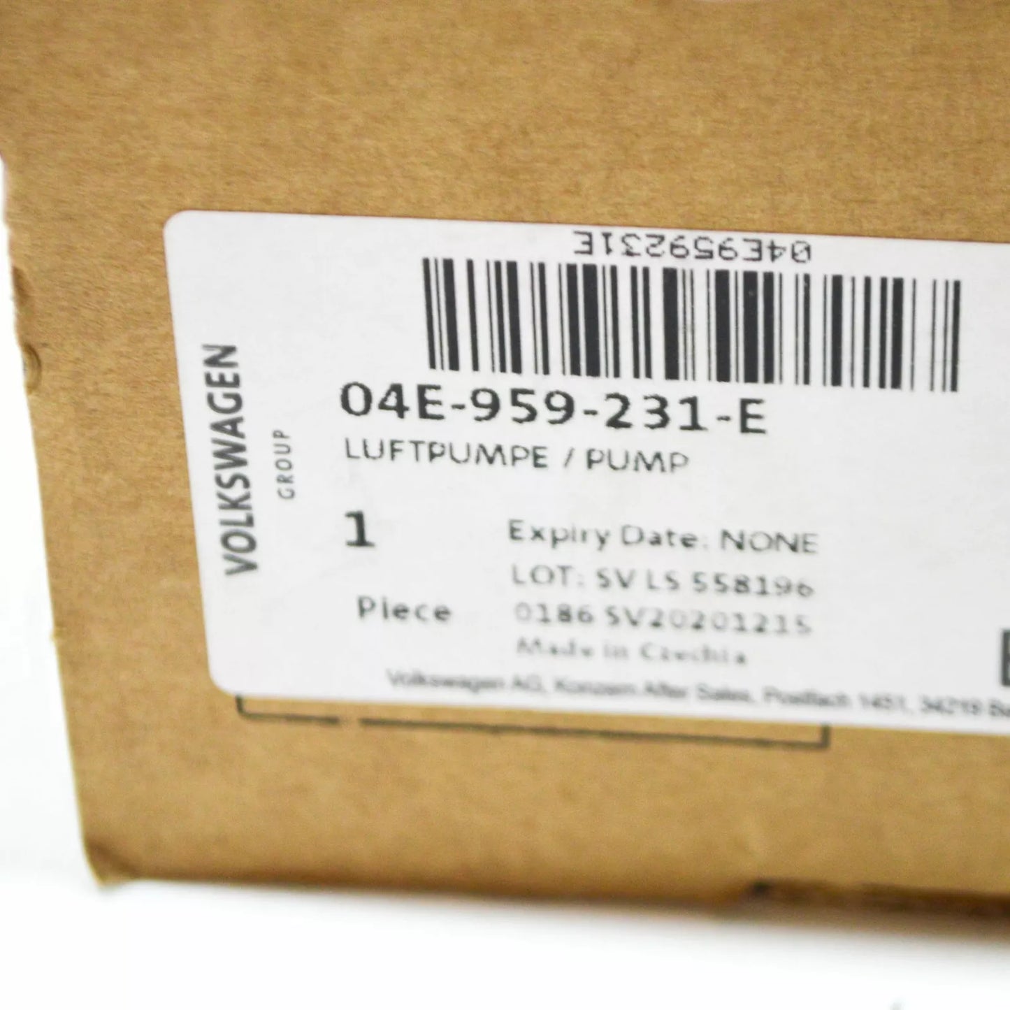 NEW VOLKSWAGEN GOLF MK7 5G SECONDARY AIR INJECTION PUMP 04E959231E ORIGINAL