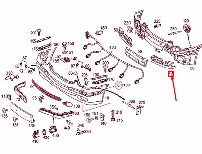 NEW MERCEDES-BENZ C W203 FRONT BUMPER LEFT IMPACT ABSORBER A2038850337 ORIGINAL