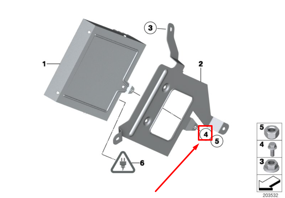new bmw x1 e84 amplifier locking bracket 65126908277 6908277 original