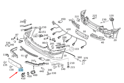 new mercedes-benz c w203 front license plate bracket a2038851881 original