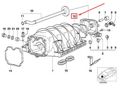 new bmw 5 e39 intake engine manifold cover gasket 1729728 11611729728 original