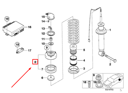 new bmw 5 e39 rear shock mount 33521091711 1091711 original