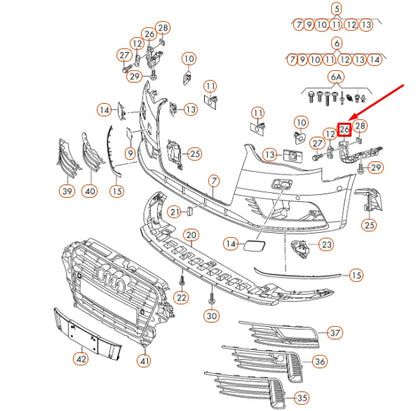 NEW AUDI A3 8V FRONT BUMPER LEFT GUIDE SECTION 8V5807183