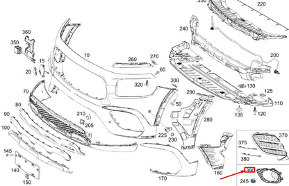 NEW MB GLB X247 FRONT BUMPER OUTER LOWER RIGHT GRILLE COVER A2478856201 ORIGINAL
