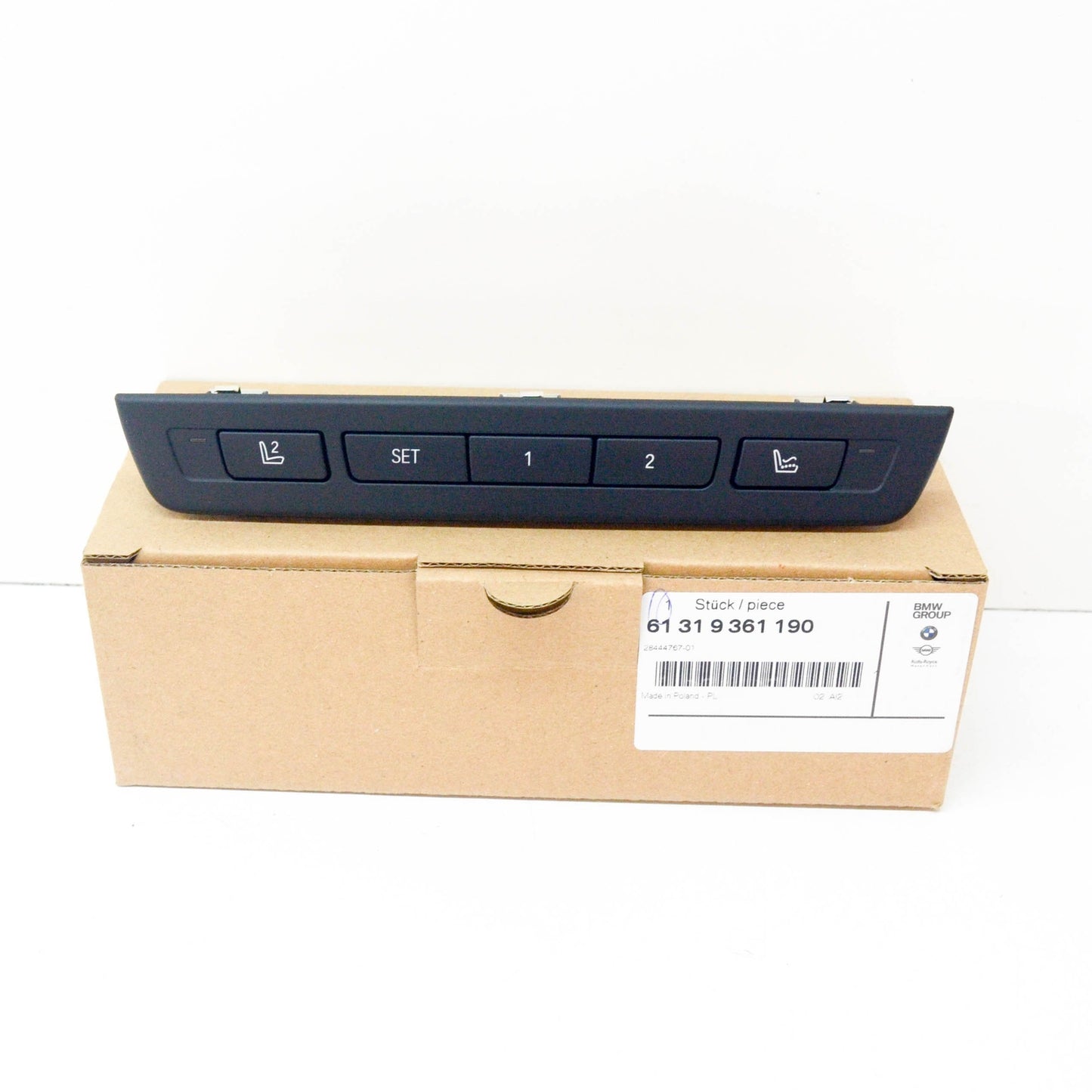 new bmw 5 f07 operating unit supplem seat functions 61319361190 original