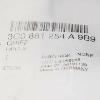 NEW VOLKSWAGEN AUDI RIGHT SEAT ADJUSTMENT HANDLE LEVER BLACK 3C0881254A9B9