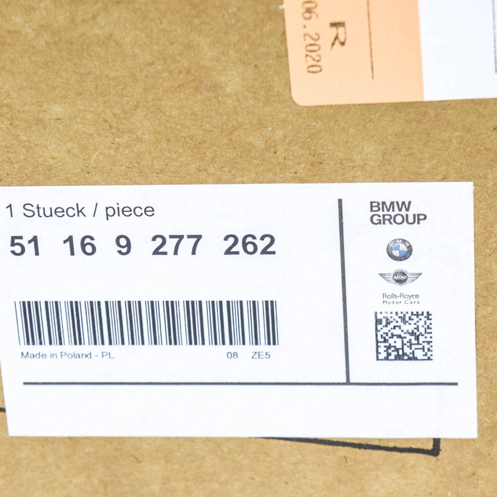 NEW BMW 5 F10 FRONT CENTER CONSOLE CUP HOLDER 51169277262 9277262 2015 ORIGINAL