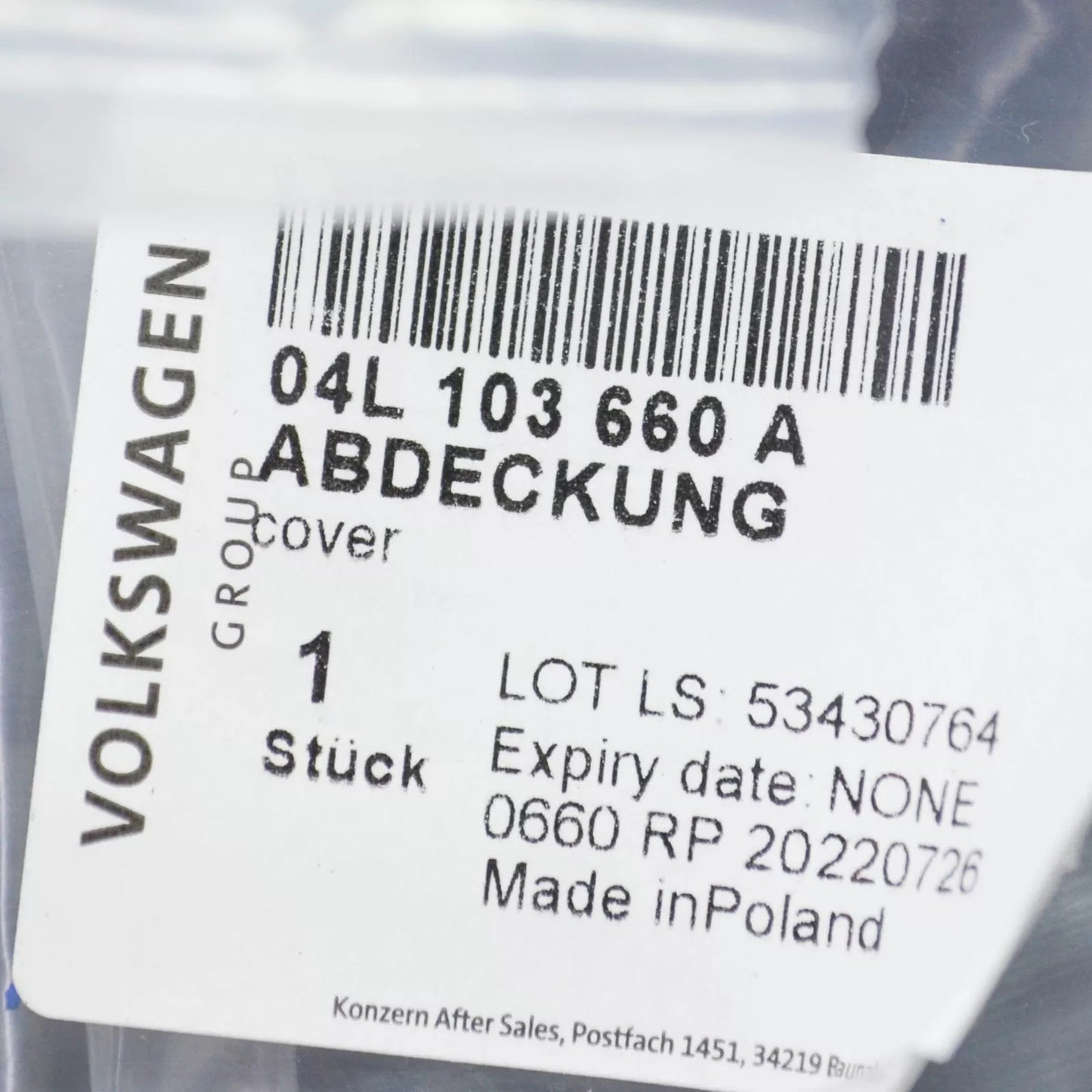 NEW AUDI A3 SPORTBACK 8V ENGINE OIL PAN COVER 04L103660A