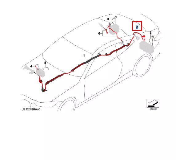 NEW BMW 3 G20 POSITIVE BATTERY CABLE LOOM 61125A690C1 ORIGINAL