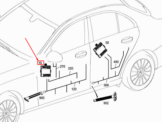 new mercedes-benz c w205 front right door control unit a2059004121 original