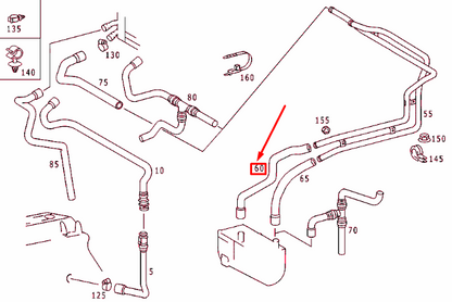 NEW MERCEDES-BENZ SPRINTER 903 WATER HEATER HOSE PIPE LINE A9018324723 ORIGINAL