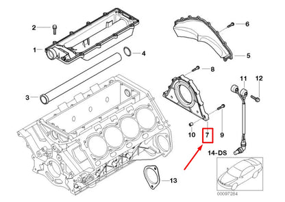 NEW BMW 5 E60 REAR MAIN SEAL RETAINER 7512101 11147512101 ORIGINAL