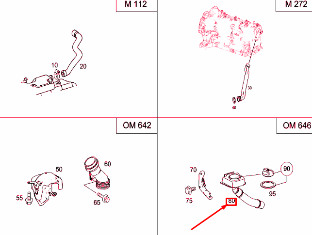 NEW MB VITO W639 OIL FILLER NECK CONNECTION FITTING A6460160229 ORIGINAL